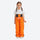 Kids waterproof 2L snow jacket and pants set - orange kids snow pants with white tee, for cold-weather winter sports