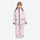 Kids breathable 2-layer ski suit - pink kids jacket with pink pants, on-model front view, for family resort trips