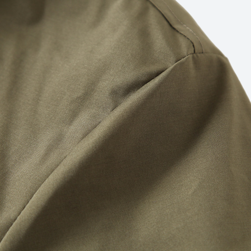 Men's double-sided full-zip fleece jacket - olive double-sided fleece jacket, soft fabric feels smooth on skin