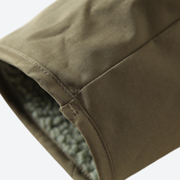 
                  
                    Men's warm comfortable two-way fleece jacket - olive double-sided fleece jacket, sherpa fleece traps body heat
                  
                