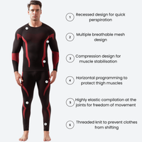 
                  
                    Men's compression suit for snow sports and training - black red compression base layer suit on men
                  
                