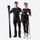Women's quick-dry performance baselayer top and pants - black teal and black pink compression suit couple 13