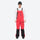 Men's breathable 3-layer suspender ski pants - red bib snow pants with white top, for resort and backcountry days