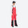 Men's bib snowboard pants with snow gaiters - red bib snow pants with white top, for powder and piste riding