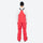 Men's waterproof 3L bib snow pants - red bib snow pants with white top, on-model back view, for powder and piste riding