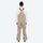 Men's breathable 3-layer suspender ski pants - tan bib snow pants with white top, for resort and backcountry days