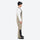 Men's waterproof 3L bib snow pants - tan bib snow pants with white top, on-model side view, for skiing and snowboarding