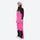 Women's bib snowboard pants with snow gaiters - pink bib snow pants with black top, for resort and backcountry days