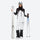 Women's waterproof 3L bib snow pants - white bib snow pants, for powder and piste riding