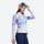 Women's lightweight goose-filled mid-layer jacket - white purple blue printed down jacket on women