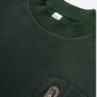 
                  
                    Women's warm brushed fleece top for outdoor - dark green crewneck fleece sweatshirt, for travel and daily commute
                  
                
