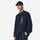Women's soft lightweight fleece sweatshirt - navy crewneck fleece sweatshirt on men with cap, for layering in cool weather