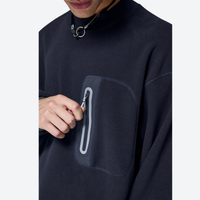 
                  
                    Women's soft lightweight fleece sweatshirt - navy crewneck fleece sweatshirt, for hiking and trail walking
                  
                