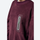 Women's warm brushed fleece top for outdoor - burgundy crewneck fleece sweatshirt, for travel and daily commute
