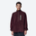 Women's versatile fleece pullover with zip chest pocket - burgundy half-zip fleece sweatshirt on men, front standing view