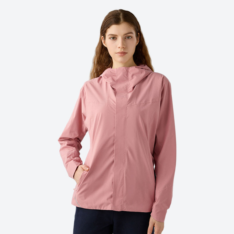 Women's breathable three-proof softshell ski jacket - pink softshell jacket, for travel and daily commute