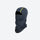 Merino wool ski mask with reflective details - gray merino wool balaclava with yellow stitching, for hiking and trail walking