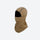 Warm merino balaclava for cold weather sports - camel merino wool balaclava with gray stitching, for winter mountain trips