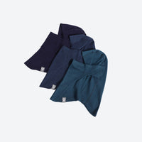 
                  
                    Woolly merino wool balaclava facemask and neckwarmer - navy and teal merino wool balaclava, for cycling and commuting
                  
                