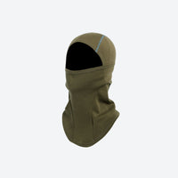 
                  
                    Warm merino balaclava for cold weather sports - olive merino wool balaclava, front product view, for hiking and trail walking
                  
                