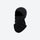 Merino wool ski mask with reflective details - black merino wool balaclava facemask, for hiking and trail walking