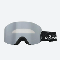 
                  
                    Aurora kids' cylindrical ski goggles - silver cylindrical ski lens with black strap, product view, for winter mountain trips
                  
                
