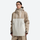 Women's breathable 2-layer snowboard jacket and pants - tan and cream colorblock, for skiing and snowboarding