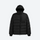 Men's warm packable hooded down midlayer - black lightweight down hooded jacket, for hiking and trail walking