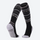 Compression merino wool ski socks 2.0 - fair-isle merino ski socks, pair view in black white, for skiing and snowboarding