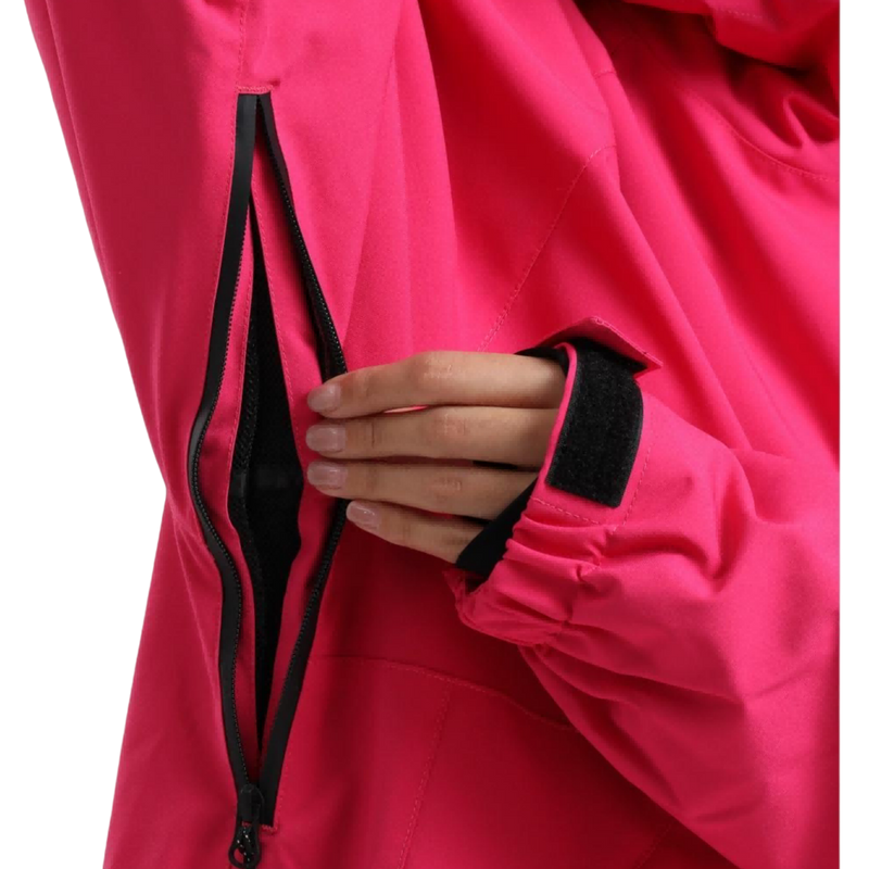 Women's breathable ski pullover jacket and pants set - rose pink, for powder days and winter commute