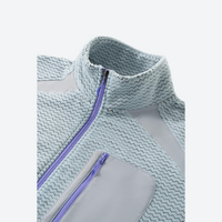 
                  
                    Breathable honeycomb knit fleece jacket with full zip - light blue honeycomb fleece jacket, for running and outdoor workouts
                  
                