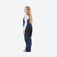 
                  
                    Kids 3L waterproof snow jacket and pants suit - navy bib pants, for cold-weather winter outdoor fun
                  
                