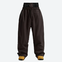 
                  
                    Men's colorblock ski anorak set - coffee brown snow pants, on-model front view, for skiing and snowboarding
                  
                