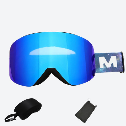 Colorful mirror lens snow goggles for snow sports - colorful cylindrical ski goggles with pouch, for snow sports weekends