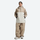 Women's breathable 2-layer snowboard jacket and pants - tan and cream colorblock jacket with tan pants
