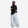 Women's adjustable snowboard pants with gaiters - light gray snow pants with cream top, for resort and backcountry days