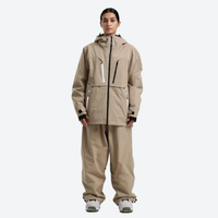 
                  
                    Women's waterproof 2L snow jacket and pants - tan jacket with tan pants, for skiing and snowboarding
                  
                