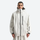 Breathable 3-layer ski pullover with balloon pants - white jacket, on-model front view, for skiing and snowboarding