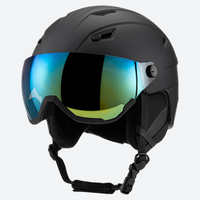 
                  
                    Snow helmet for skiing and snowboarding - matte black snow helmet with mirror goggles, for winter mountain trips
                  
                