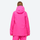 Women's waterproof 2L snow jacket and pants - pink jacket, on-model back view, for cold-weather winter sports