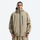 Unisex snowboard jacket and pants set - tan jacket, on-model front view, for powder days and winter commute