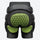 Padded protection top shorts and knee pads - black green impact protection shorts, for skate and ski park sessions
