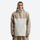 Men's colorblock ski anorak set - tan and white colorblock, on-model front view, for cold-weather winter sports