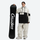 Women's waterproof 2L snow jacket and pants - cream and black colorblock jacket with cream pants, for resort and street wear