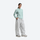 Women's waterproof 2L snow jacket and pants - mint base layer top with white snow pants, for resort and street wear