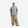 Men's 2-layer snowboard jacket and wide-leg pants - tan snow pants with gray tee, for resort and street wear
