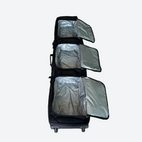 
                  
                    Padded wheeled snowboard bag with board window - black wheeled snowboard bag, for airport and road trips
                  
                