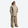 Men's colorblock ski anorak set - tan, on-model three-quarter front view, for resort and street wear