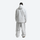 Men's 2-layer snowboard jacket and pants set - light gray jacket with light gray pants, for powder days and winter commute