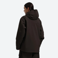 
                  
                    Women's 2-layer snowboard jacket and pants - coffee brown jacket, on-model back view, for skiing and snowboarding
                  
                